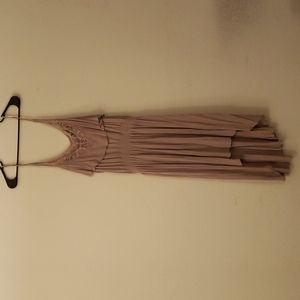 Women's 3x tan high/low dress